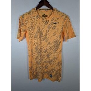 Nike Pro Combat Shirt Womens‎ Med Orange DriFIT Compression Base Layer Training